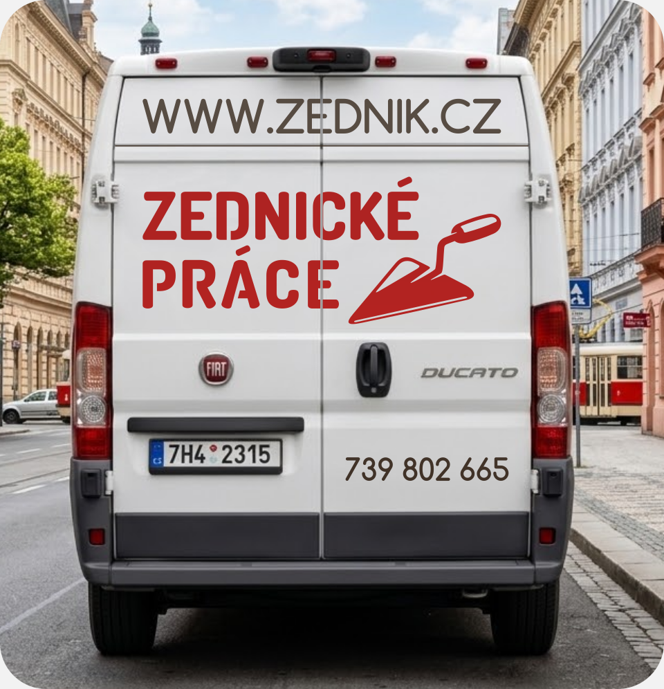 Ukázka polepu na auto zadních dveří Fiat Ducato